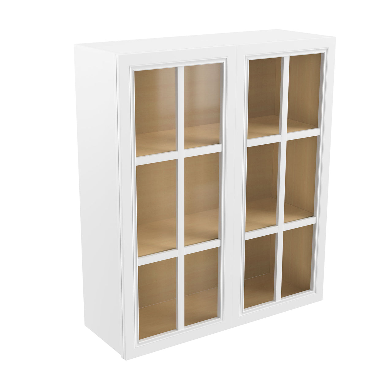 Park Avenue White - Glass Wall Cabinet | 36"W x 42"H x 12"D