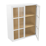 Park Avenue White - Glass Wall Cabinet | 36"W x 42"H x 12"D