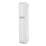 RTA - Park Avenue White - Single Door Utility Cabinet | 15"W x 84"H x 24"D