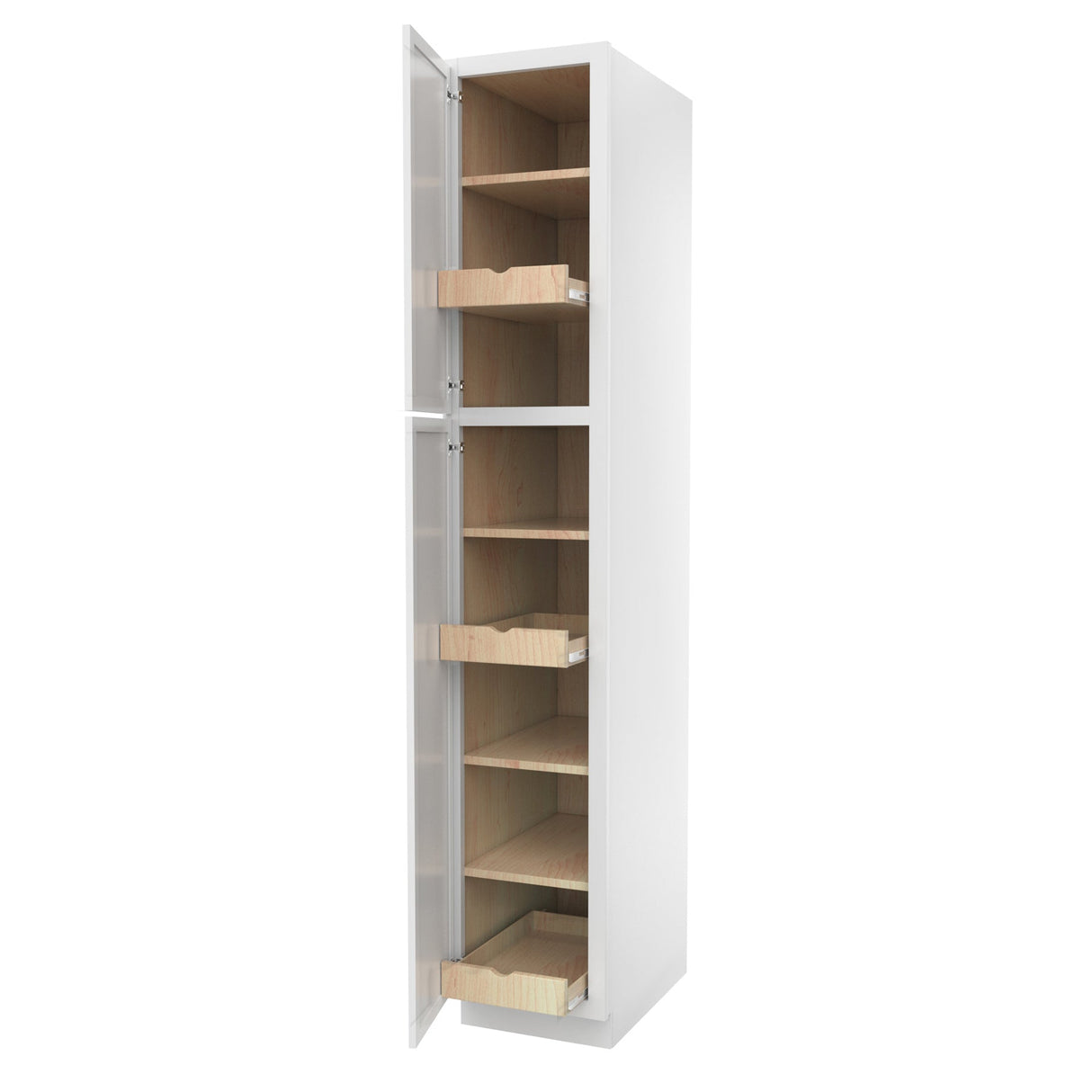 RTA - Park Avenue White - Single Door Utility Cabinet | 15"W x 84"H x 24"D