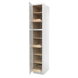 RTA - Park Avenue White - Single Door Utility Cabinet | 15"W x 84"H x 24"D
