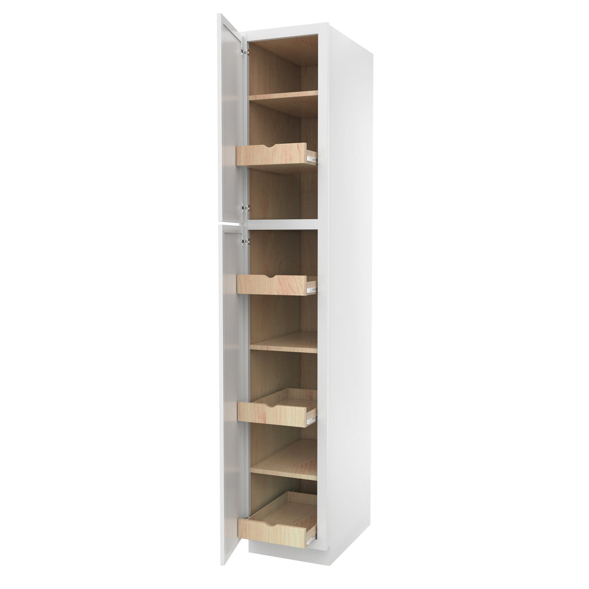 RTA - Park Avenue White - Single Door Utility Cabinet | 15"W x 84"H x 24"D