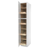 RTA - Park Avenue White - Single Door Utility Cabinet | 15"W x 84"H x 24"D