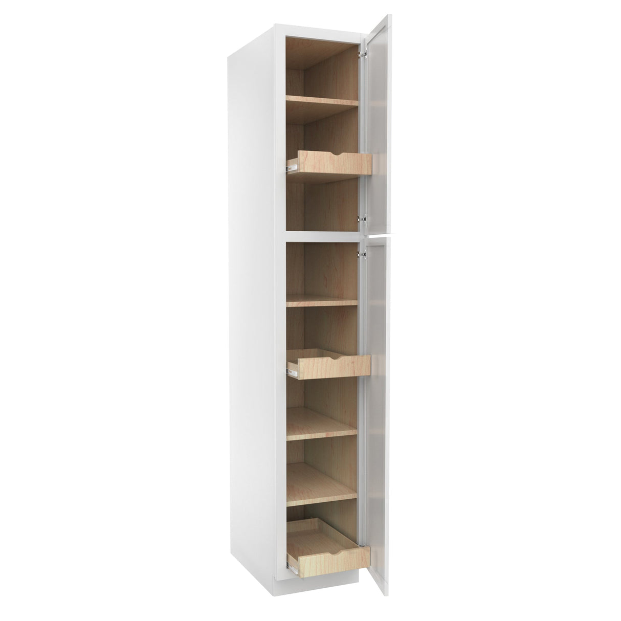 RTA - Park Avenue White - Single Door Utility Cabinet | 15"W x 84"H x 24"D
