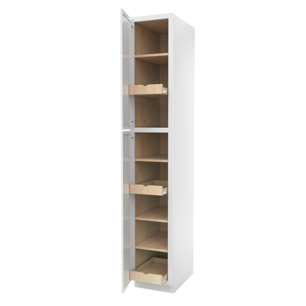 RTA - Park Avenue White - Single Door Utility Cabinet | 15"W x 90"H x 24"D