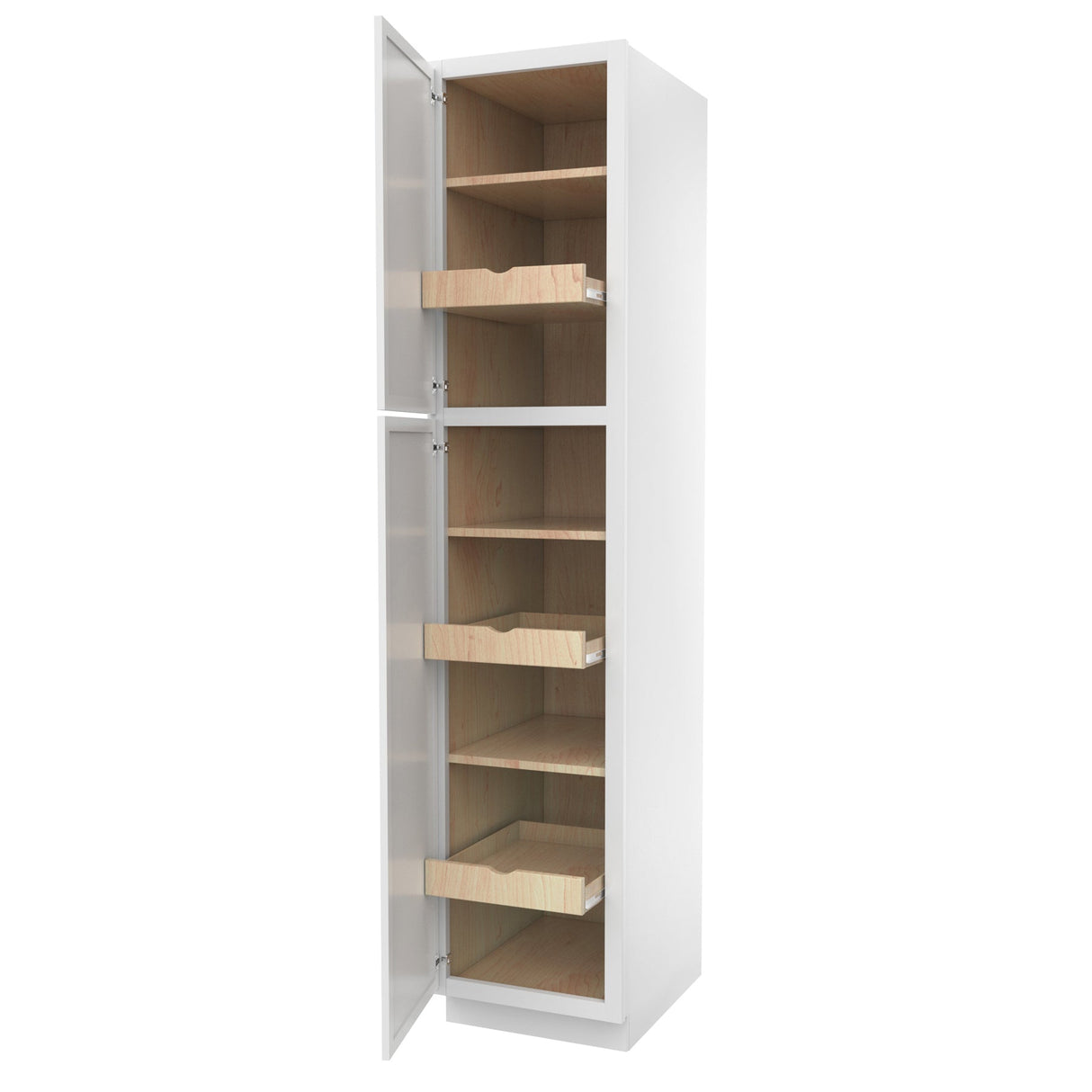 RTA - Park Avenue White - Single Door Utility Cabinet | 18"W x 84"H x 24"D