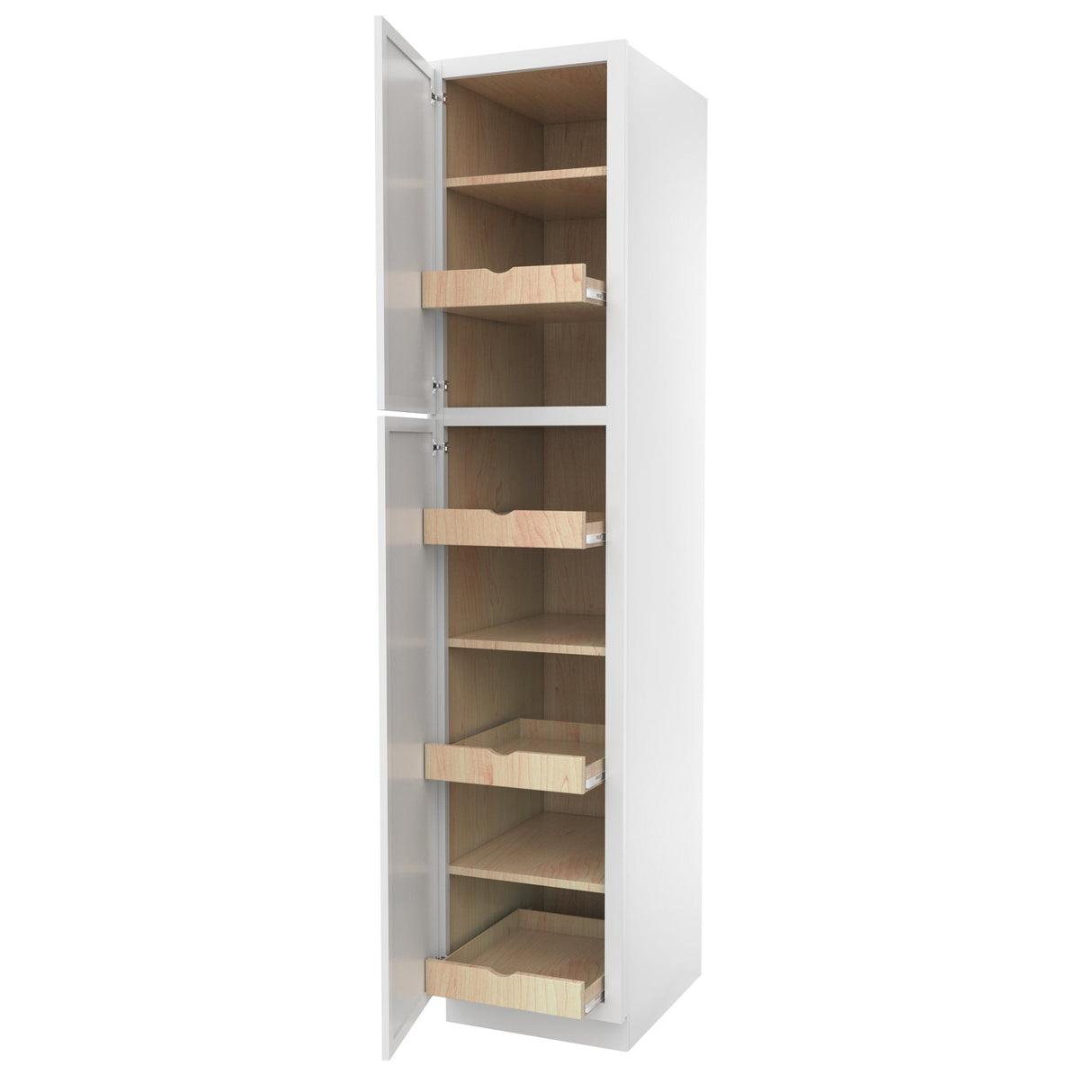 RTA - Park Avenue White - Single Door Utility Cabinet | 18"W x 84"H x 24"D