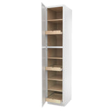 RTA - Park Avenue White - Single Door Utility Cabinet | 18"W x 90"H x 24"D
