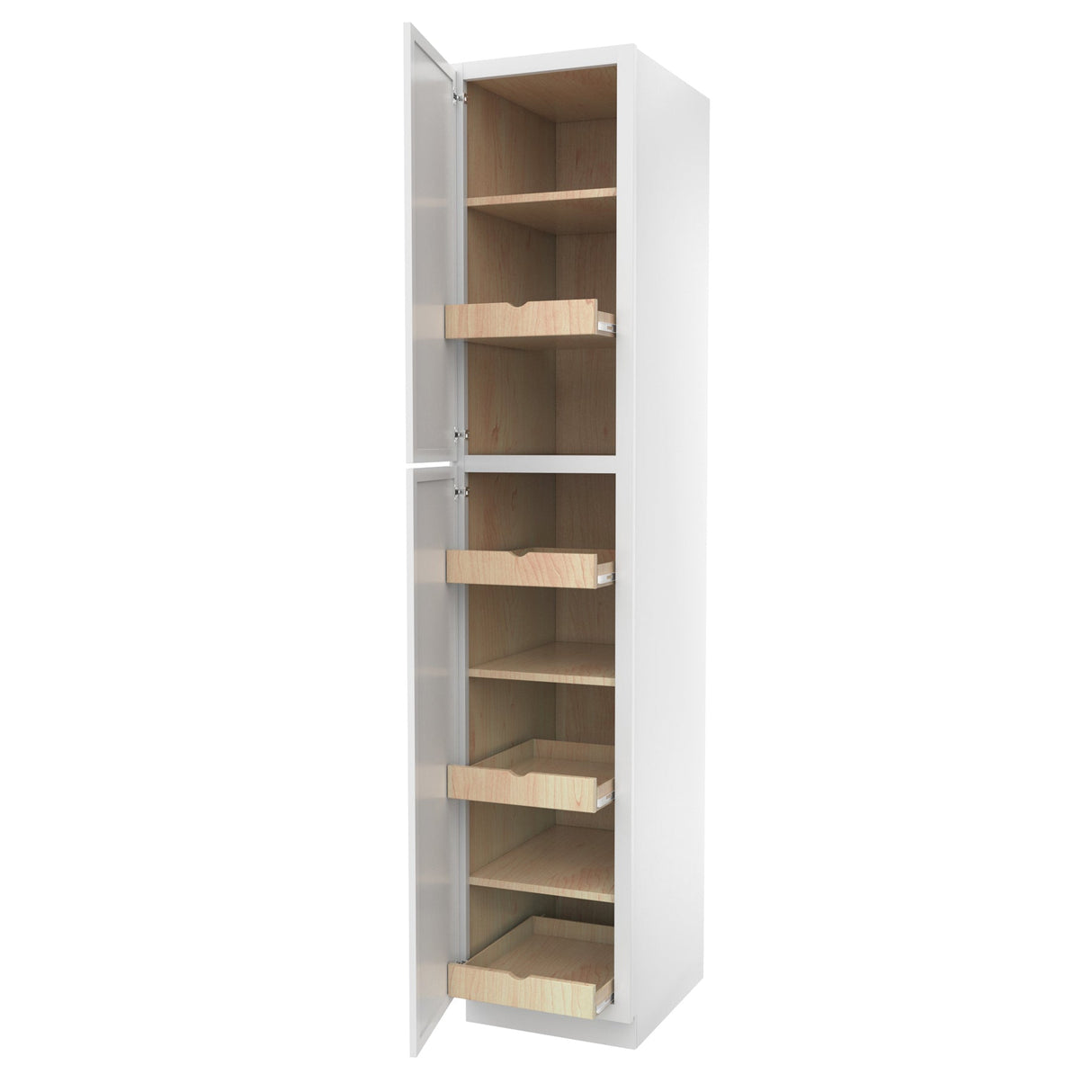 RTA - Park Avenue White - Single Door Utility Cabinet | 18"W x 90"H x 24"D