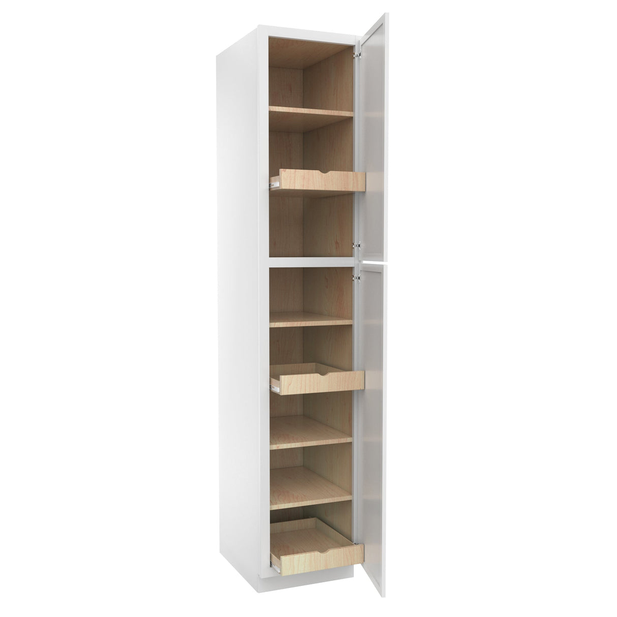 RTA - Park Avenue White - Single Door Utility Cabinet | 18"W x 90"H x 24"D