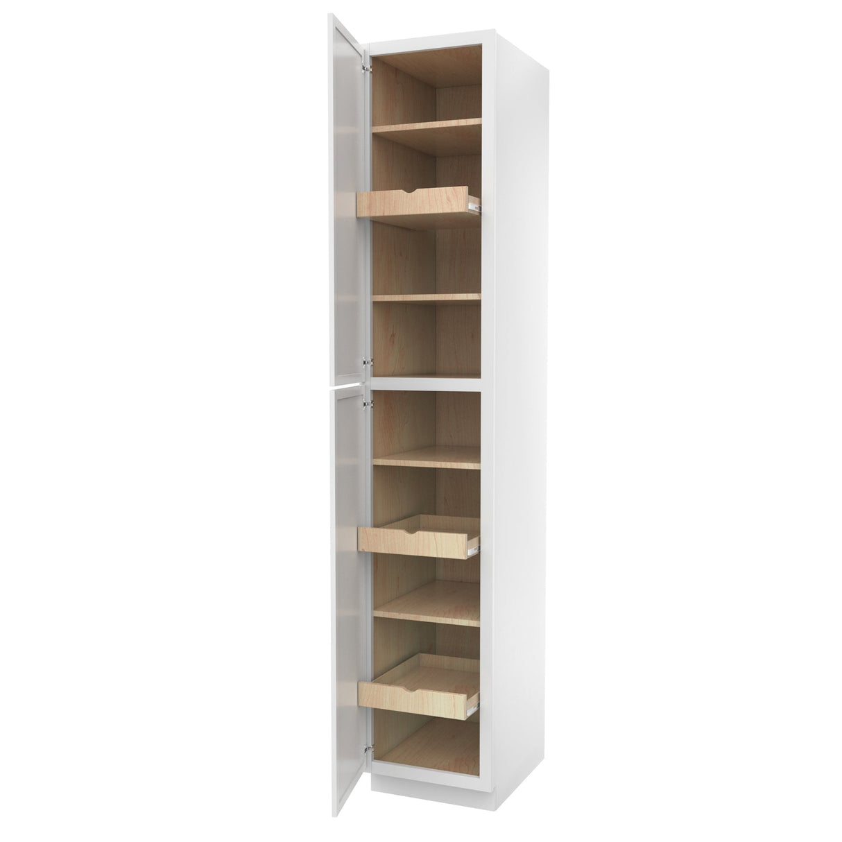 RTA - Park Avenue White - Single Door Utility Cabinet | 18"W x 96"H x 24"D