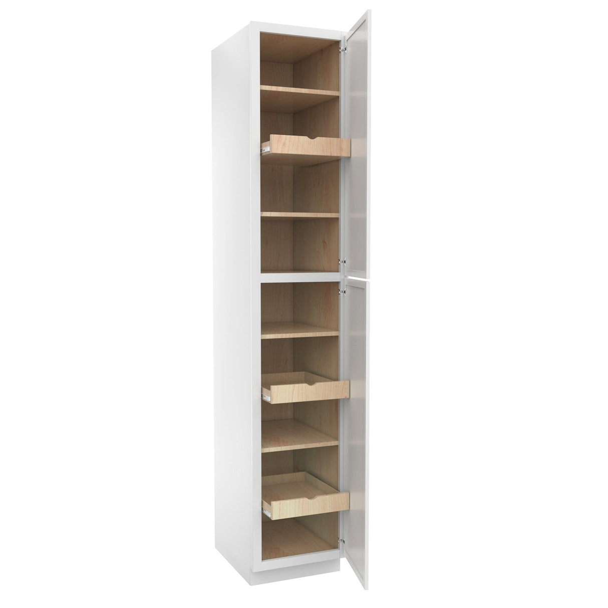 RTA - Park Avenue White - Single Door Utility Cabinet | 18"W x 96"H x 24"D