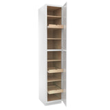 RTA - Park Avenue White - Single Door Utility Cabinet | 18"W x 96"H x 24"D
