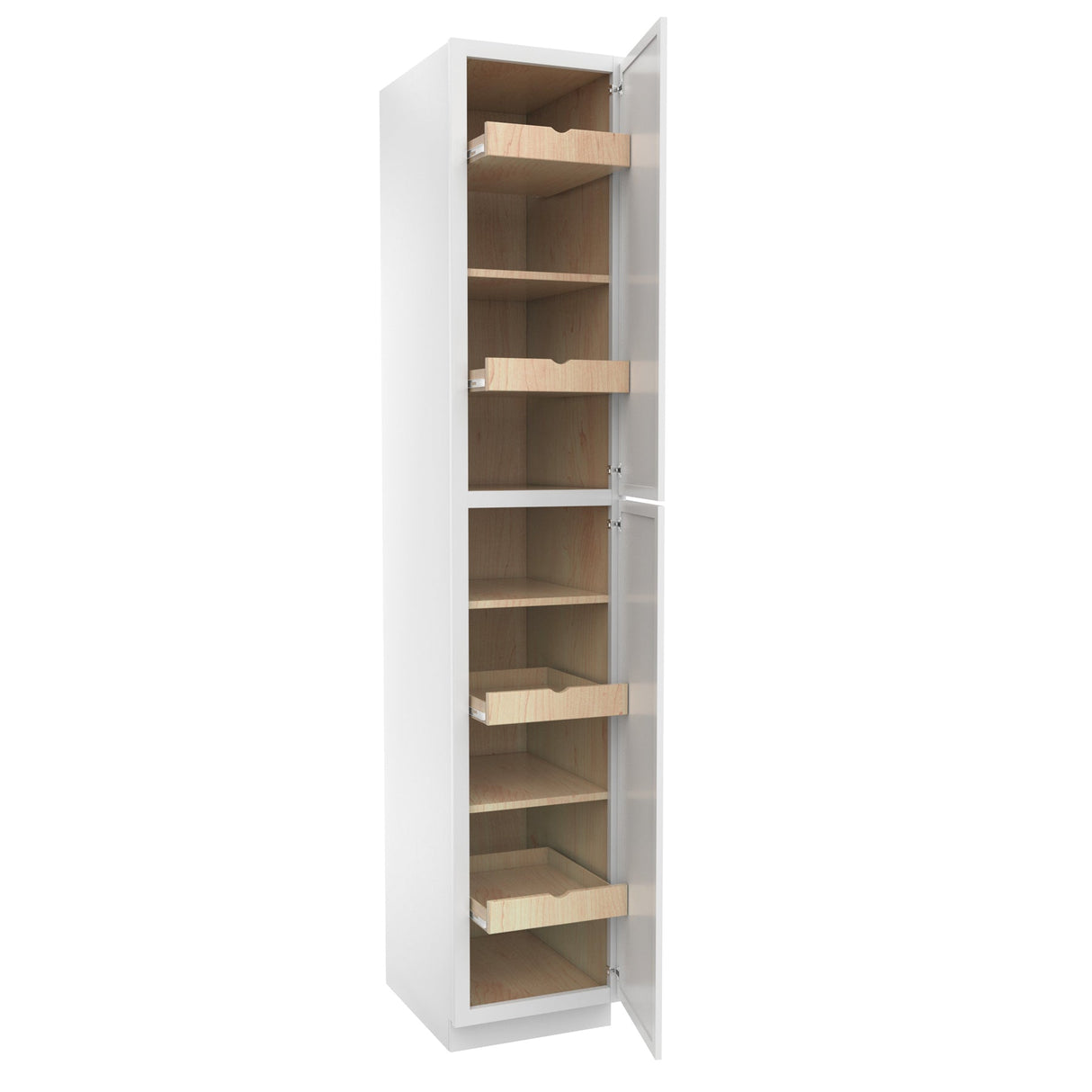 RTA - Park Avenue White - Single Door Utility Cabinet | 18"W x 96"H x 24"D