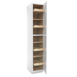RTA - Park Avenue White - Single Door Utility Cabinet | 18"W x 96"H x 24"D