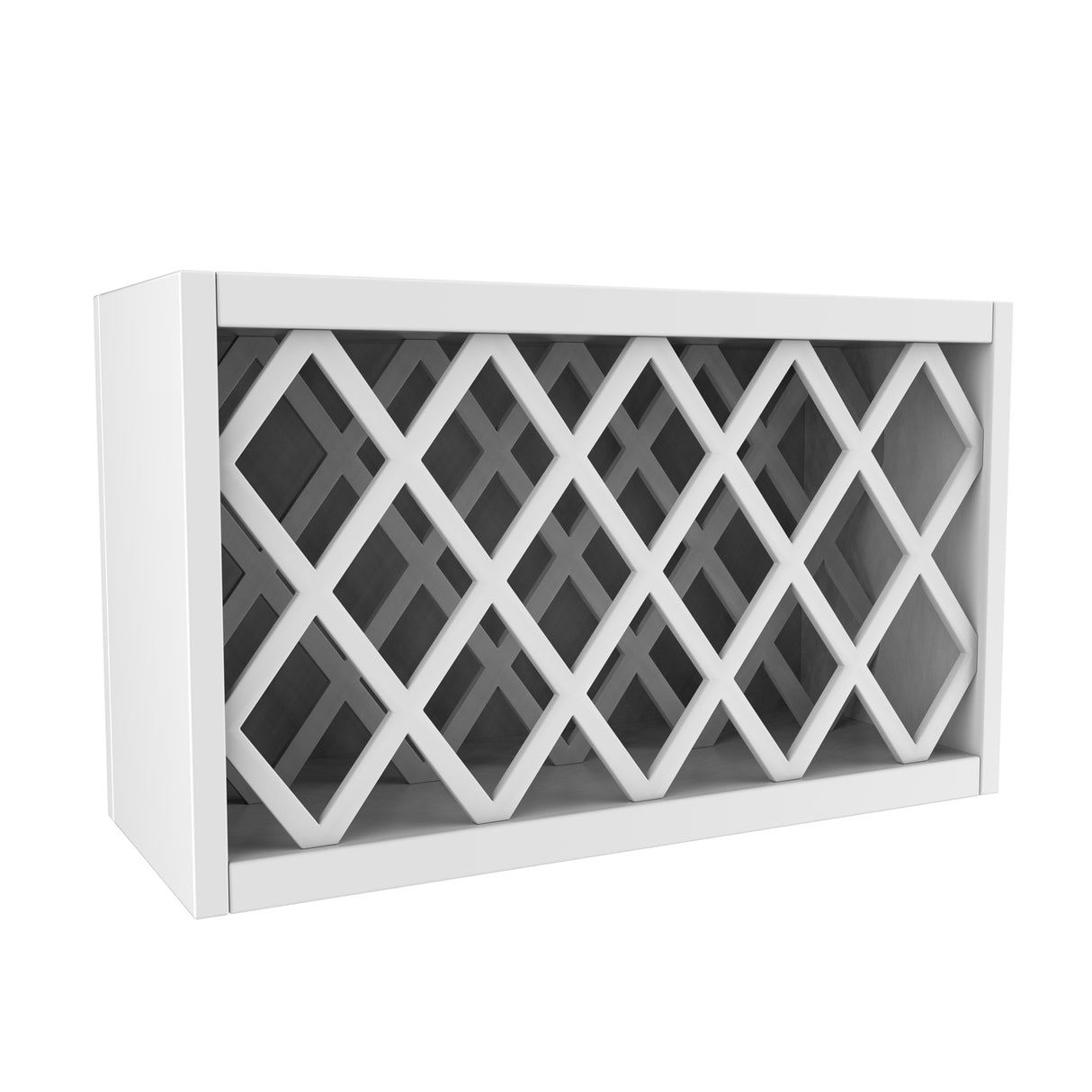 Park Avenue White - Wine Rack Cabinet | 30"W x 18"H x 12"D