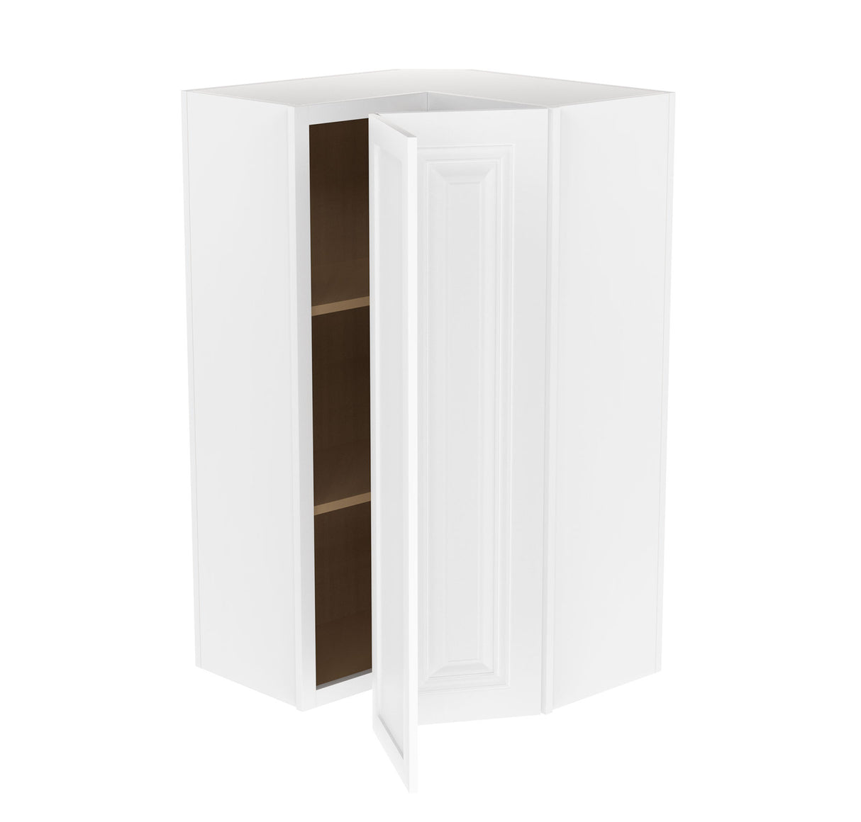 Park Avenue White - Corner Wall Cabinet | 24"W x 42"H x 12"D