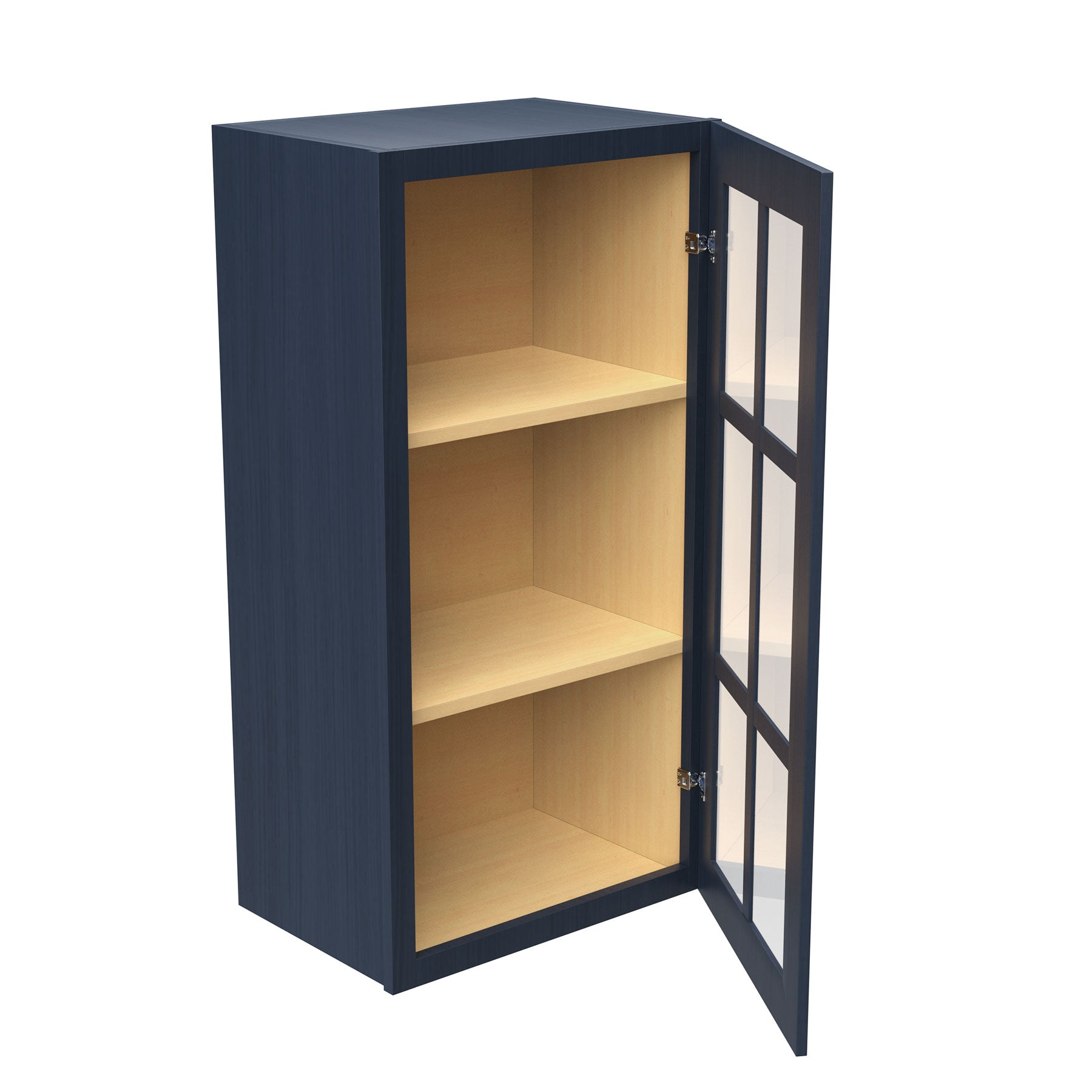 Park Avenue Ocean Blue - Glass Wall Cabinet | 18"W x 36"H x 12"D