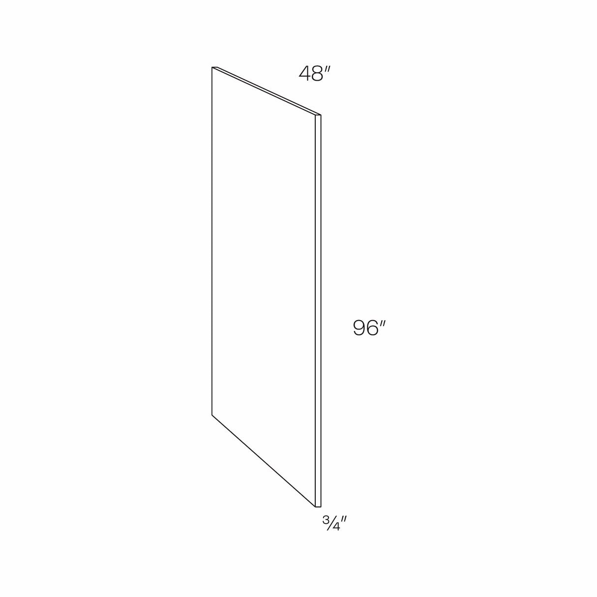 RTA - Richmond White - Plywood Panel Special Order | 0.75"W x 96"H x 48"D