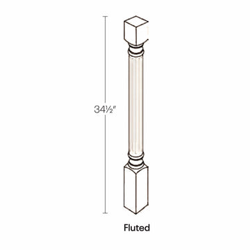 Assembled - Richmond White - Post - Fluted | 3