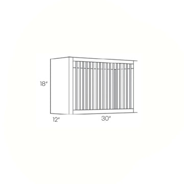 RTA - Elegant Smoky Grey - Plate Rack Cabinet | 30