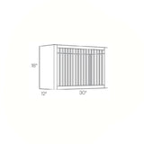 RTA - Elegant Stone - Plate Rack Cabinet | 30"W x 18"H x 12"D
