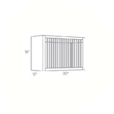 Richmond Stone - Plate Rack Cabinet | 30"W x 18"H x 12"D