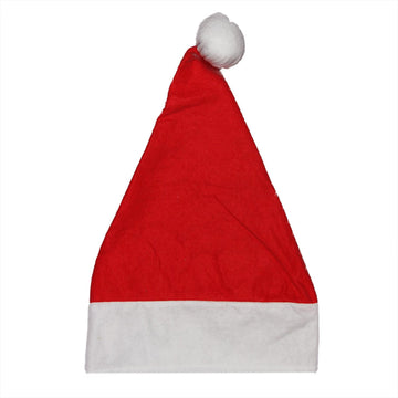 18" Traditional Red and White Felt Christmas Santa Hat - Adult Size Small