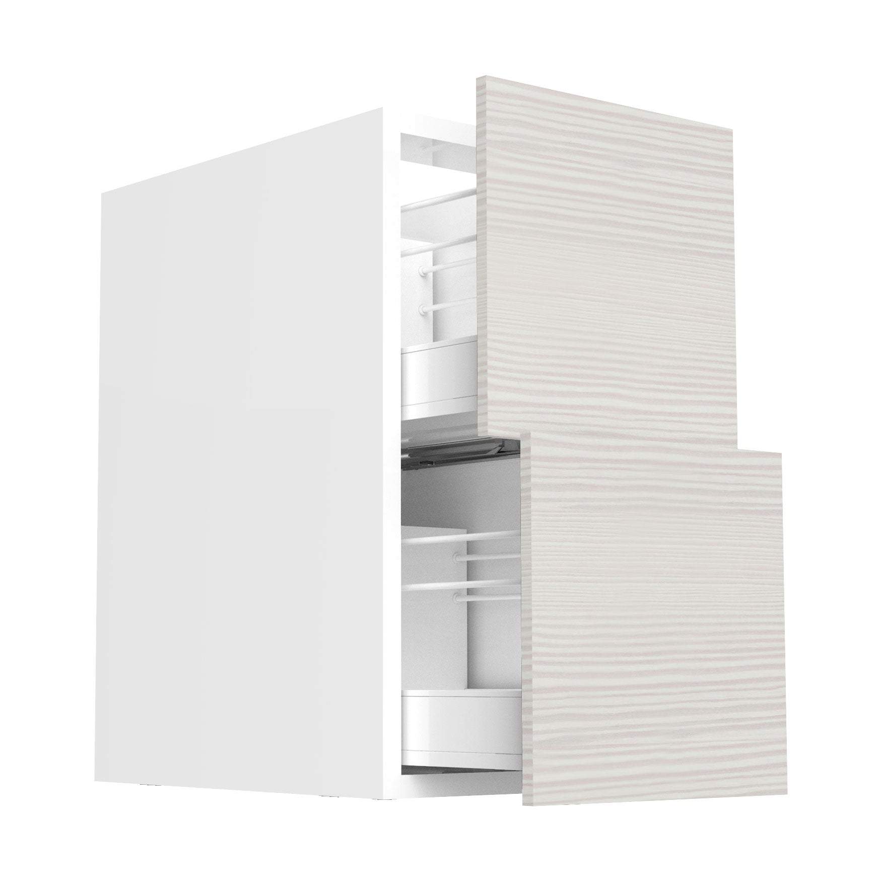 RTA - Pale Pine - Two Drawer Base Cabinets | 15"W x 34.5"H x 24"D