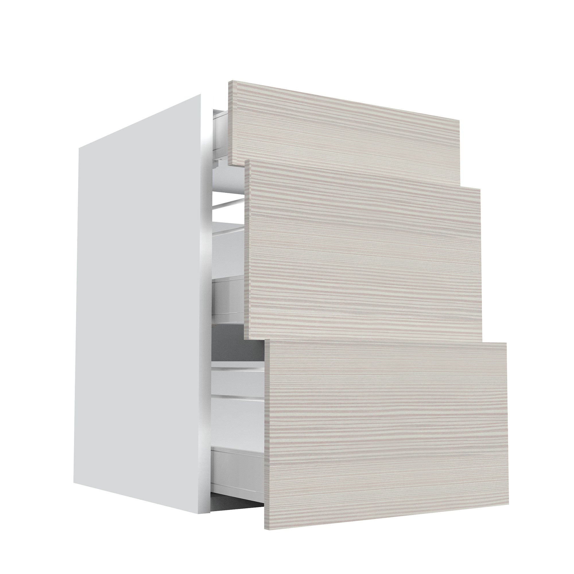 RTA - Pale Pine - Three Drawer Base Cabinets | 21"W x 34.5"H x 24"D