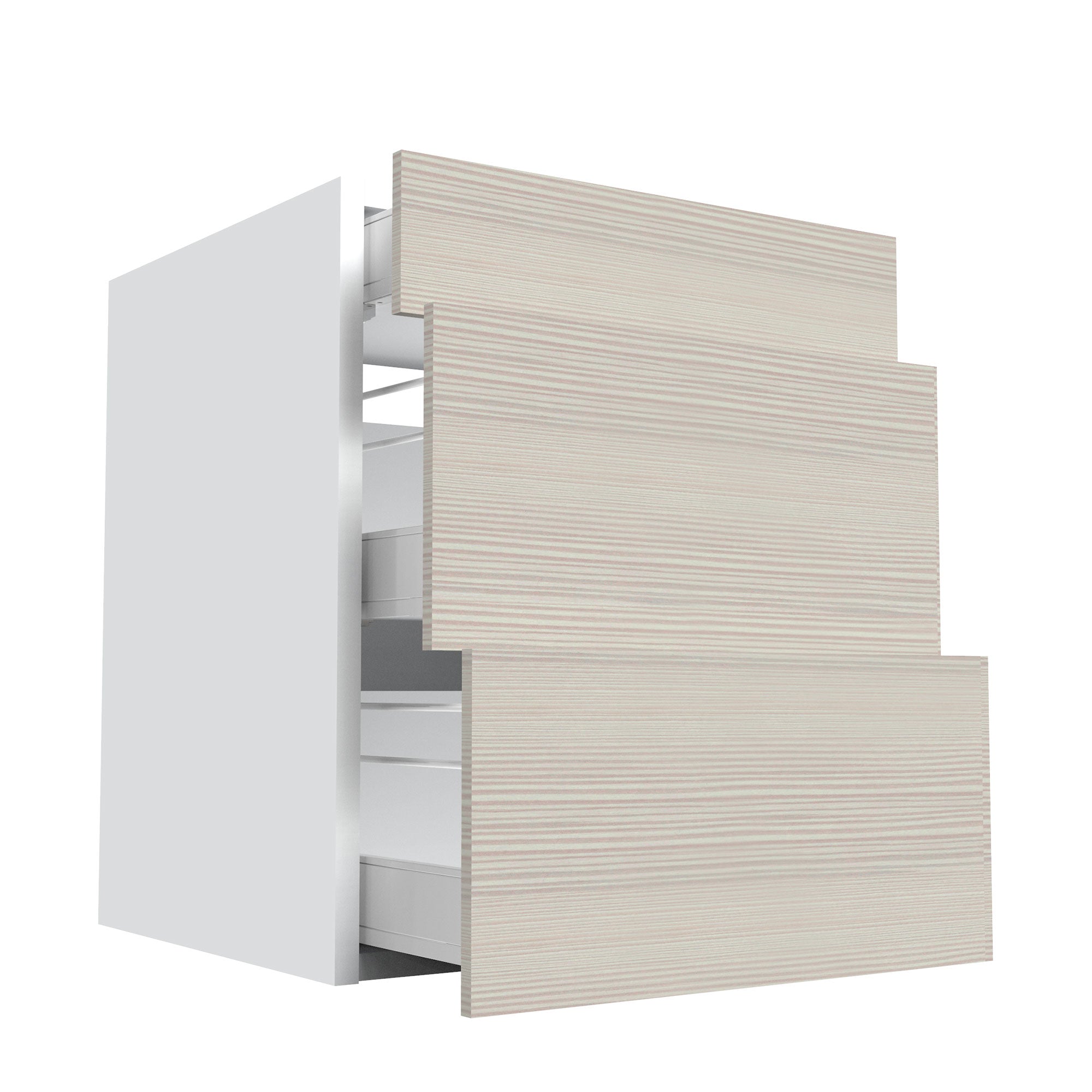 RTA - Pale Pine - Three Drawer Base Cabinets | 24"W x 30"H x 23.8"D