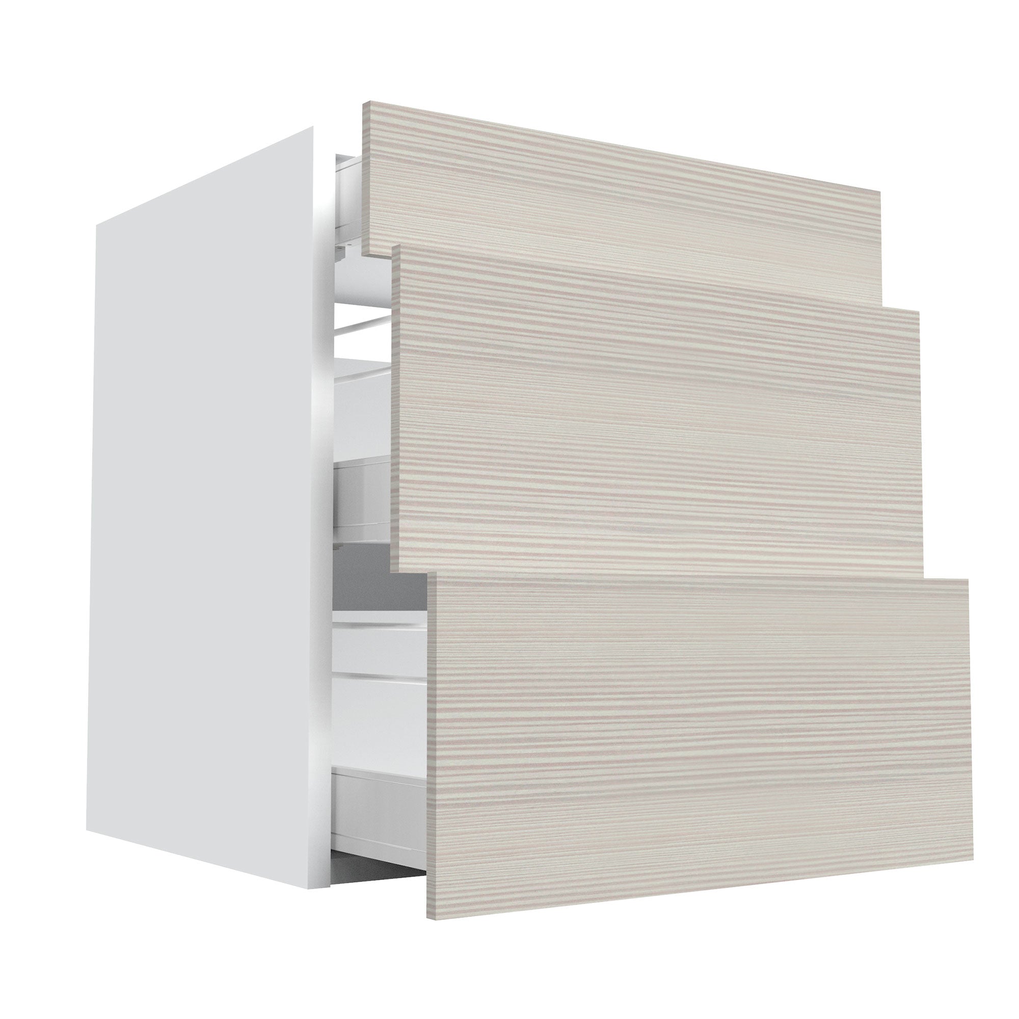 RTA - Pale Pine - Three Drawer Base Cabinets | 27"W x 34.5"H x 24"D