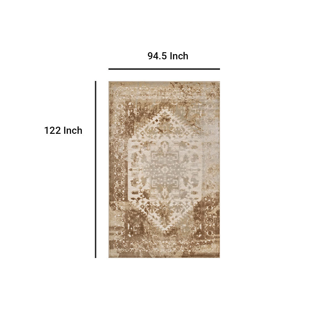 Rosina Distressed Persian Vintage Medallion Area Rug