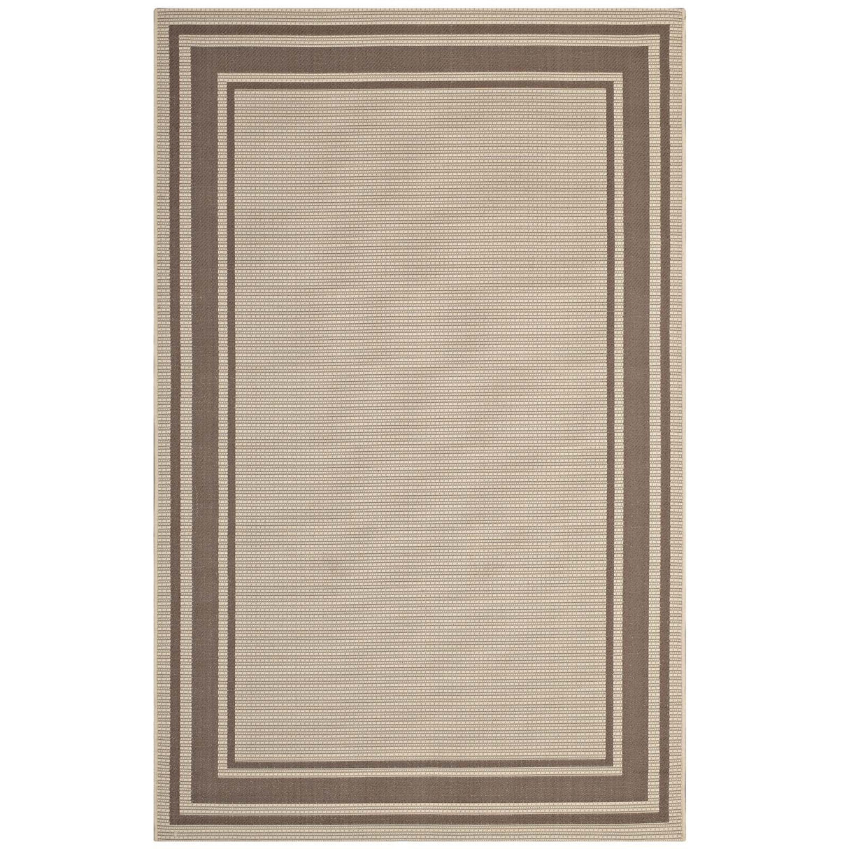 Rim Solid Border Indoor and Outdoor Area Rug