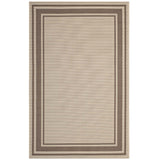 Rim Solid Border Indoor and Outdoor Area Rug