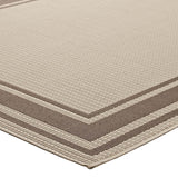 Rim Solid Border Indoor and Outdoor Area Rug