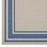 Rim Solid Border Indoor and Outdoor Area Rug