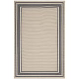 Rim Solid Border Indoor and Outdoor Area Rug