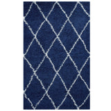 Toryn Diamond Lattice Shag Area Rug