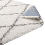 Toryn Diamond Lattice Shag Area Rug