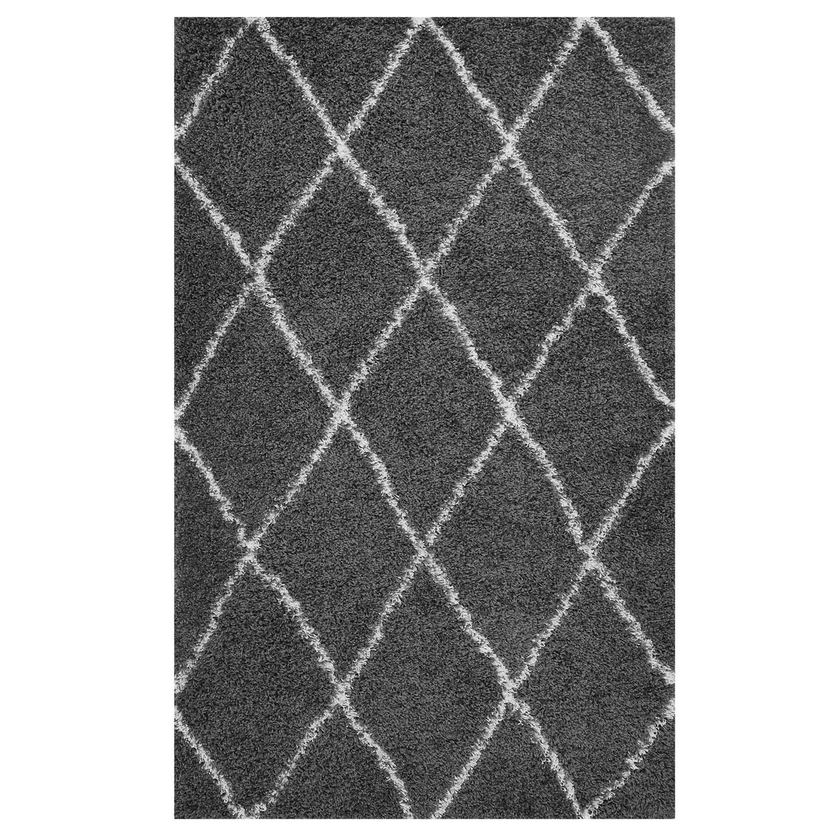 Toryn Diamond Lattice Shag Area Rug