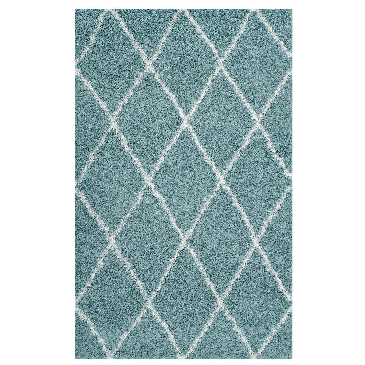 Toryn Diamond Lattice Shag Area Rug