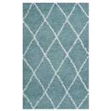 Toryn Diamond Lattice Shag Area Rug