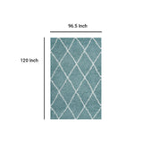 Toryn Diamond Lattice Shag Area Rug