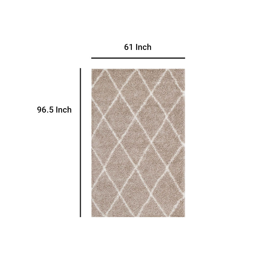 Toryn Diamond Lattice Shag Area Rug