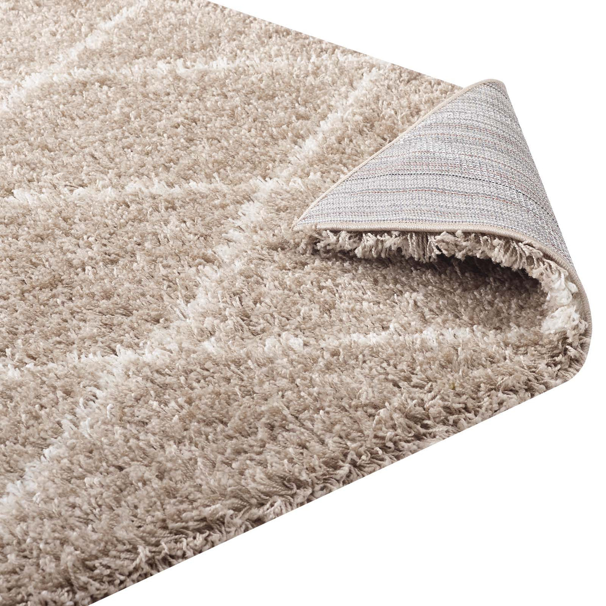 Toryn Diamond Lattice Shag Area Rug