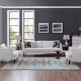 Naria Distressed Persian Medallion Area Rug