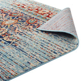 Naria Distressed Persian Medallion Area Rug