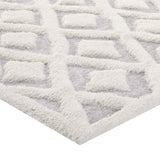 Whimsical Morsel Abstract Diamond Lattice Shag Area Rug