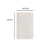 Whimsical Morsel Abstract Diamond Lattice Shag Area Rug